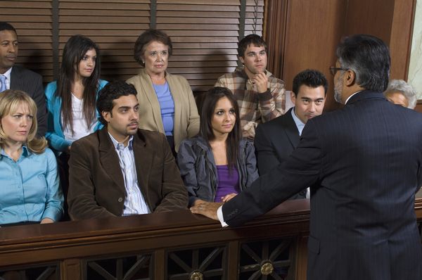 lawyer giving jury instructions