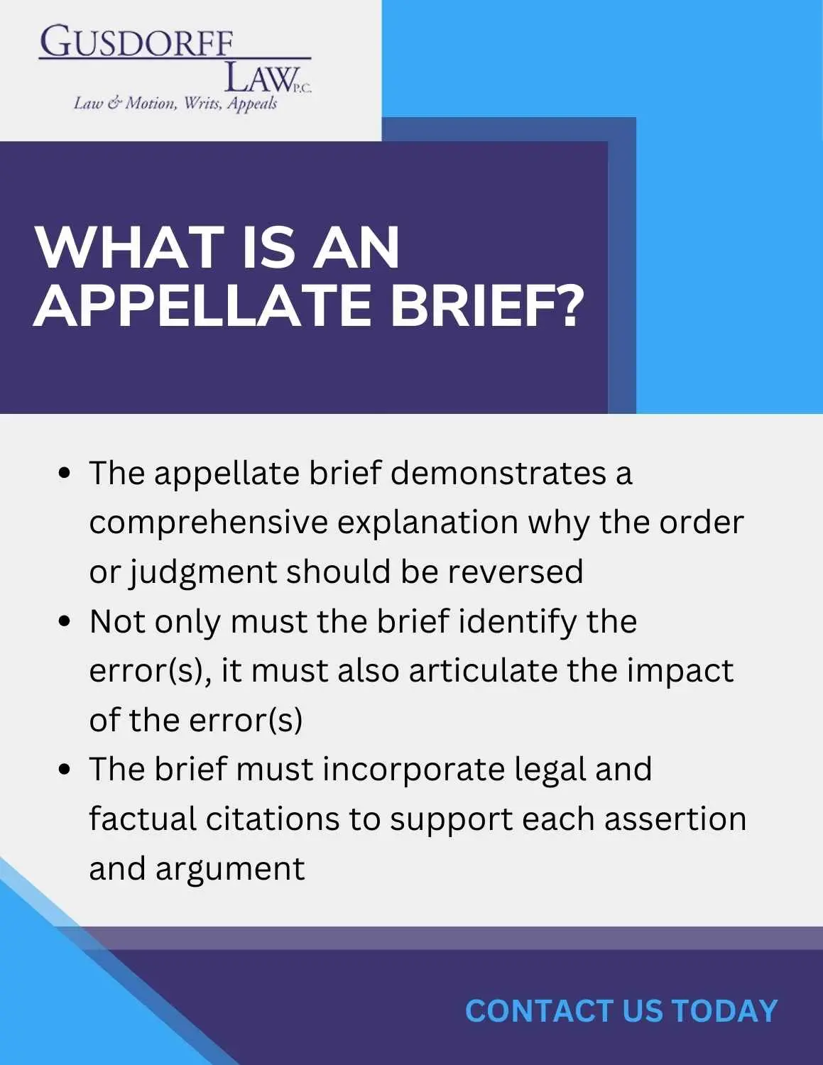 infographic for appellate brief