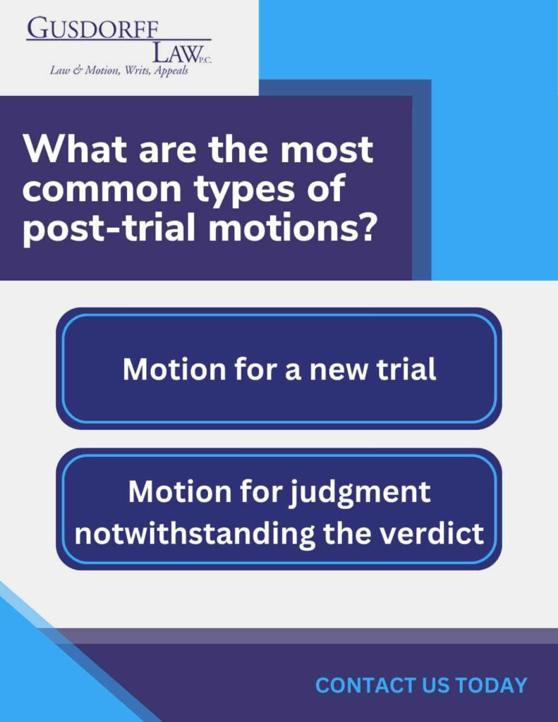 post trial motions infographic