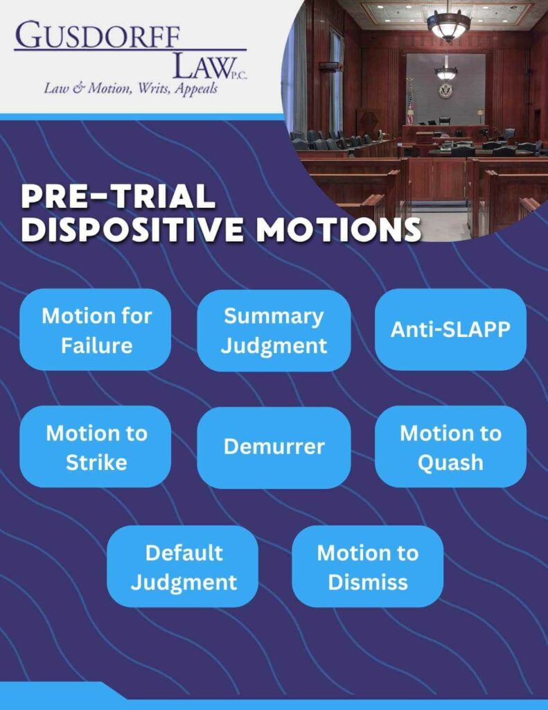 description of pre trial motions