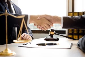 Appellate Attorney and Trial Lawyer Handshake