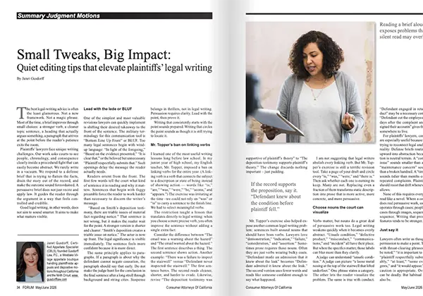 Small Tweak, Big Impact article by Janet Gusdorff
